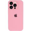 Чохол Silicone Case Full Camera Protective (AA) для Apple iPhone 16 Pro (6.3") Рожевий / Light pink