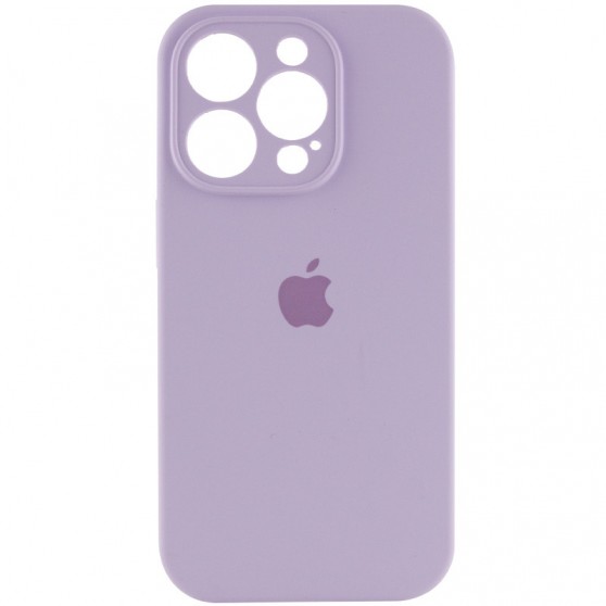 Чехол Silicone Case Full Camera Protective (AA) для Apple iPhone 16 Pro (6.3") Сиреневый / Lilac