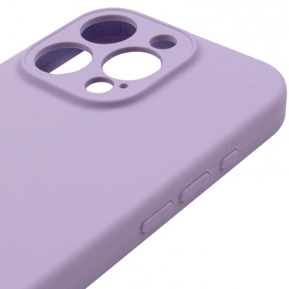 Чехол Silicone Case Full Camera Protective (AA) для Apple iPhone 16 Pro (6.3 дюйма) Сиреневый / Lilac