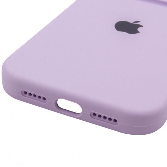 Чехол Silicone Case Full Camera Protective (AA) для Apple iPhone 16 Pro (6.3 дюйма) Сиреневый / Lilac