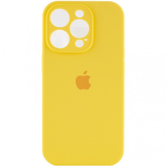 Чехол Silicone Case Full Camera Protective (AA) для Apple iPhone 16 Pro (6.3") Желтый / Yellow