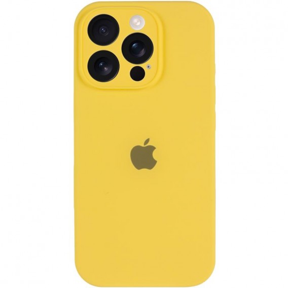 Чохол Silicone Case Full Camera Protective (AA) для Apple iPhone 16 Pro (6.3") Жовтий / Yellow