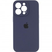 Чехол Silicone Case Full Camera Protective (AA) для Apple iPhone 16 Pro (6.3") Темно-синий / Midnight blue