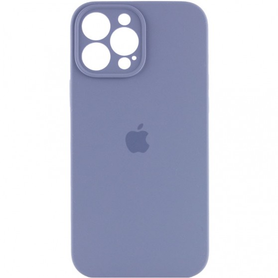 Чехол Silicone Case Full Camera Protective (AA) для Apple iPhone 16 Pro (6.3") Серый / Lavender Gray