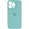 Чохол Silicone Case Full Camera Protective (AA) для Apple iPhone 16 Pro (6.3") Бірюзовий / Marine Green
