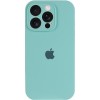 Чохол Silicone Case Full Camera Protective (AA) для Apple iPhone 16 Pro (6.3") Бірюзовий / Marine Green