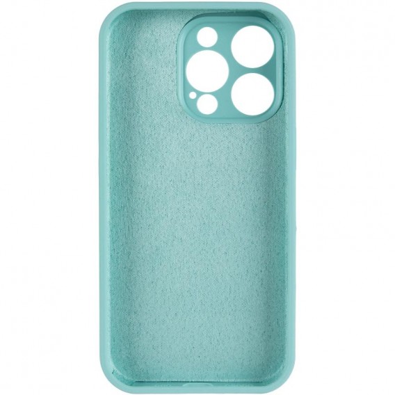 Чохол Silicone Case Full Camera Protective (AA) для Apple iPhone 16 Pro (6.3") Бірюзовий / Marine Green