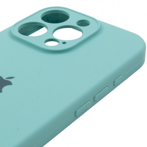 Чохол Silicone Case Full Camera Protective (AA) для Apple iPhone 16 Pro (6.3") Бірюзовий / Marine Green
