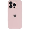 Чехол для iPhone 16 Pro Max Silicone Case Full Protective (Chalk Pink)