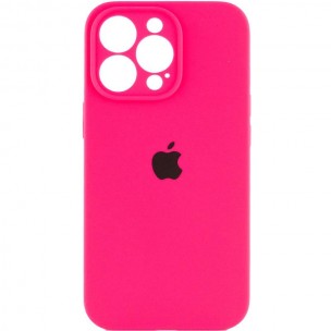 Чохол Silicone Case Full Camera Protective (AA) для Apple iPhone 16 Pro Max (6.9") Рожевий / Barbie pink