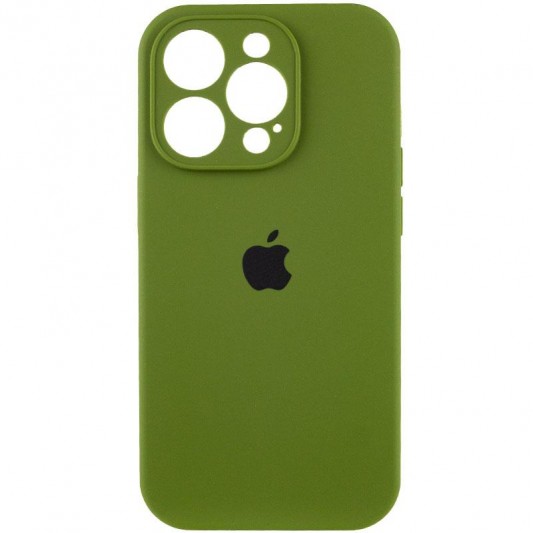 Чохол Silicone Case Full Camera Protective (AA) для Apple iPhone 16 Pro Max (6.9") Зелений / Dark Olive