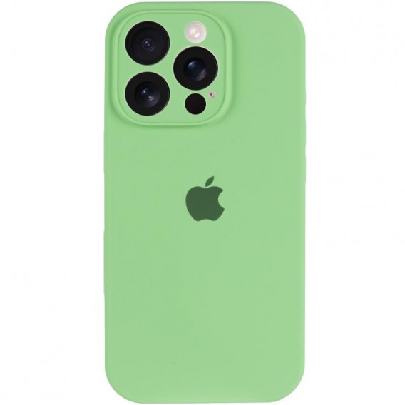 Чехол Silicone Case Full Camera Protective (AA) для Apple iPhone 16 Pro Max (6.9 дюйма) Мятный / Mint