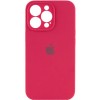 Чехол для iPhone 16 Pro Max Silicone Case Full Protective (Rose Red)