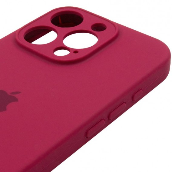 Чехол для iPhone 16 Pro Max Silicone Case Full Protective (Rose Red)