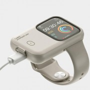 Повербанк Charging Soft Case для Apple Watch 49mm 1200 mAh, Moon White