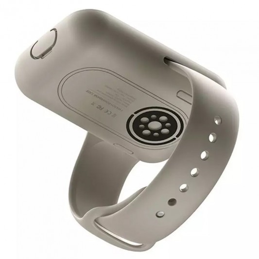 Портативний ЗП Charging Soft Case for Apple Watch 49mm 1200 mAh Moon White - зображення 5 