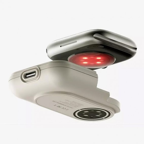 Повер банк Charging Soft Case for Apple Watch 40/41mm 1200 mAh, Moon White