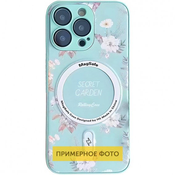 TPU+PC чохол Secret Garden with MagSafe для Apple iPhone 16 (6.1"), Mint