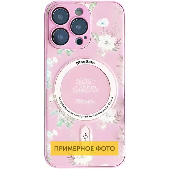TPU+PC чохол Secret Garden with MagSafe для Apple iPhone 16 (6.1"), Pink