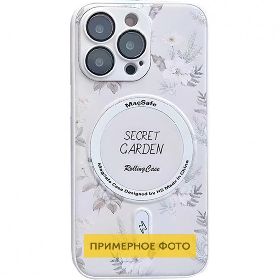 TPU+PC чохол Secret Garden with MagSafe для Apple iPhone 16 (6.1"), White