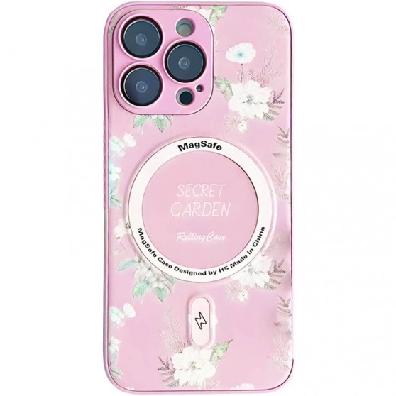 TPU+PC чехол Secret Garden with MagSafe для Apple iPhone 16 Pro (6.3") Pink