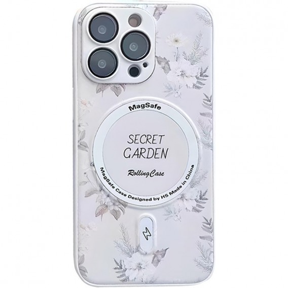 TPU+PC чехол Secret Garden with MagSafe для Apple iPhone 16 Pro Max (6.9"), White