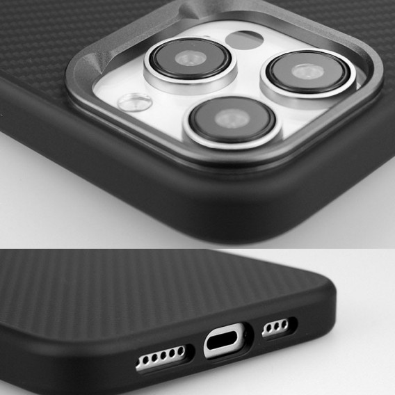 Чохол TPU+PC Carbon with MagSafe для Apple iPhone 13 Pro Max (6.7"), Black