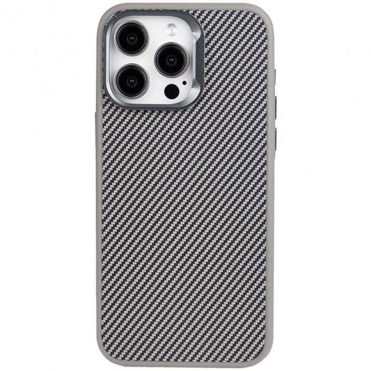 Чохол TPU+PC Carbon with MagSafe для Apple iPhone 13 Pro Max (6.7"), Grey - зображення 6 