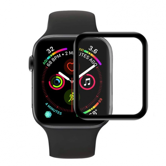 Захисна плівка 3D (full glue) (тех.пак) для Apple Watch 46mm (2024), Чорний