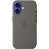 Чехол Silicone case (AAA) full with Magsafe and Animation для Apple iPhone 16 (6.1"), Stone Grey