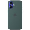 Чехол Silicone case (AAA) full with Magsafe and Animation для Apple iPhone 16 (6.1"), Lake Green