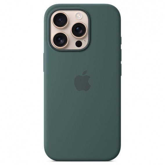 Чехол Silicone case (AAA) full with Magsafe and Animation для Apple iPhone 16 Pro Max (6.9"), Lake Green