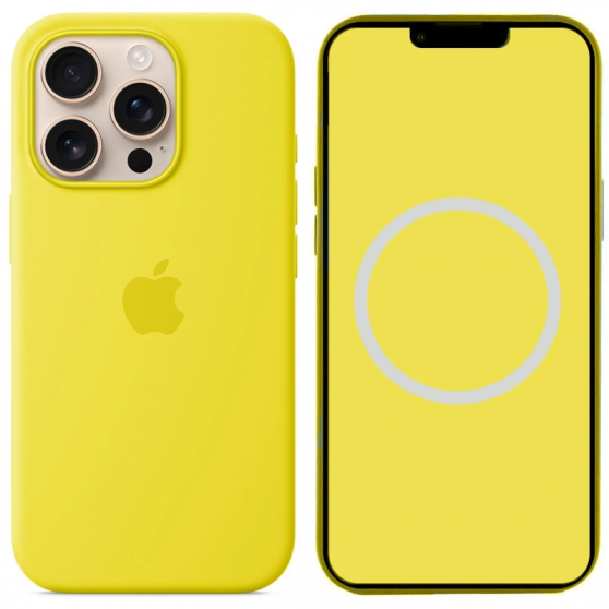 Чехол Silicone case (AAA) with Magsafe and Animation для Apple iPhone 16 Pro Max (6.9") Star Fruit