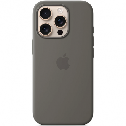 Чехол Silicone case (AAA) full with Magsafe and Animation для Apple iPhone 16 Pro Max (6.9"), Stone Grey - изображение 1
