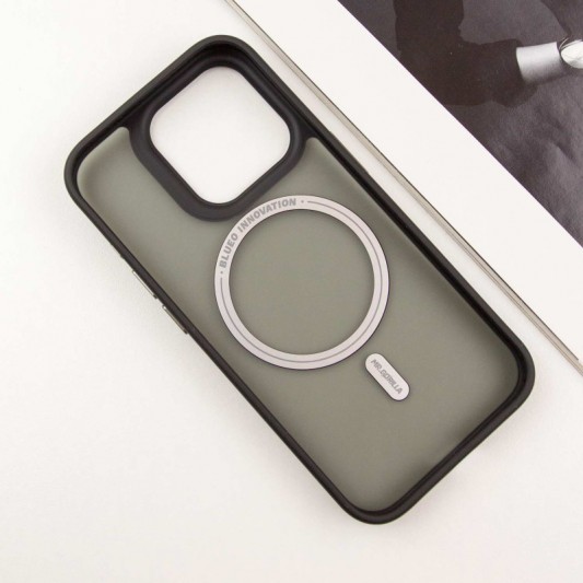 TPU+PC чохол Blueo Skin Friendly Frosted with MagSafe для Apple iPhone 13 Pro Max (6.7"), Чорний - зображення 5 