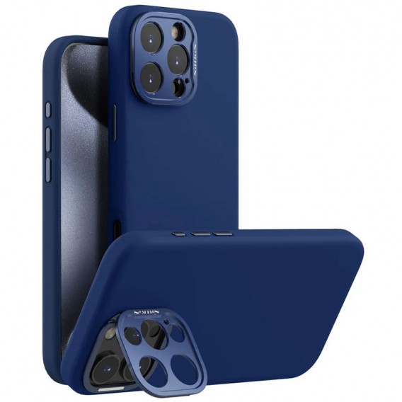Чехол Silicone Nillkin LensWing Prop Magnetic для Apple iPhone 16 Pro (6.3"), Синий / Blue