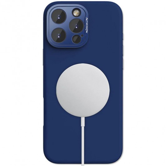 Чехол Silicone Nillkin LensWing Prop Magnetic для Apple iPhone 16 Pro (6.3") Синий / Blue - изображение 1