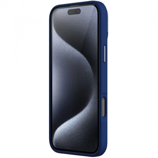 Чехол Silicone Nillkin LensWing Prop Magnetic для Apple iPhone 16 Pro (6.3") Синий / Blue - изображение 4