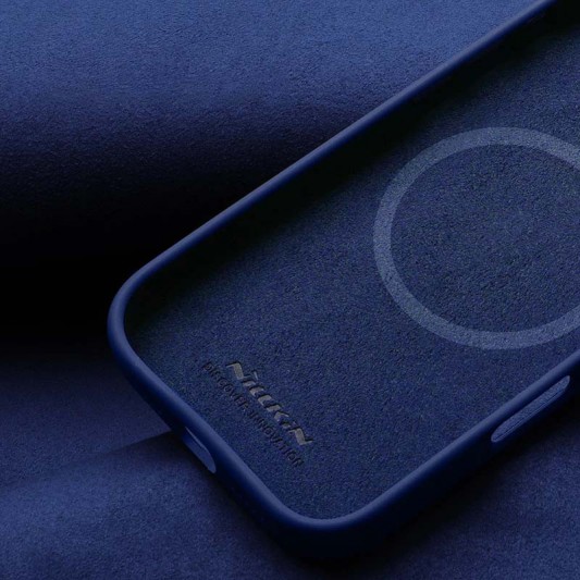 Чехол Silicone Nillkin LensWing Prop Magnetic для Apple iPhone 16 Pro (6.3") Синий / Blue - изображение 5