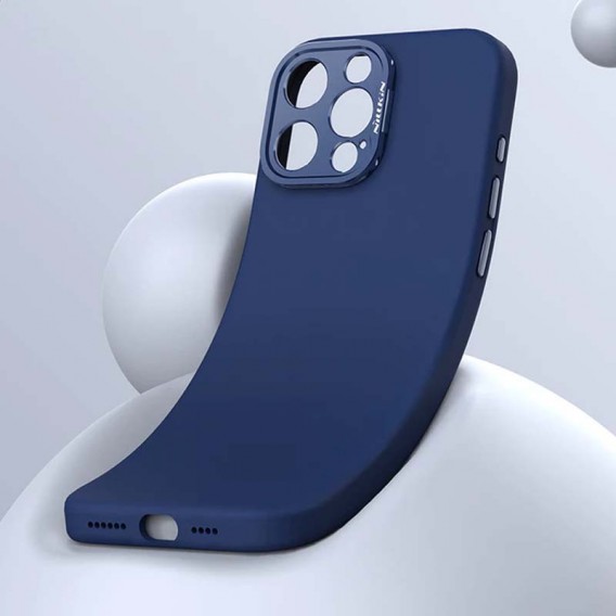 Чехол Silicone Nillkin LensWing Prop Magnetic для Apple iPhone 16 Pro (6.3"), Синий / Blue