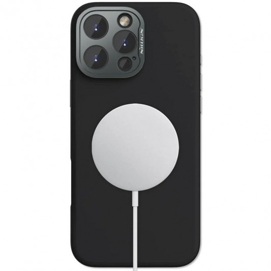 Чехол Silicone Nillkin LensWing Prop Magnetic для Apple iPhone 16 Pro (6.3"), Черный / Black - изображение 1