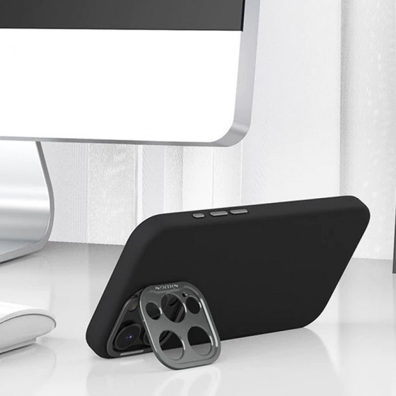 Чехол Silicone Nillkin LensWing Prop Magnetic для Apple iPhone 16 Pro Max (6.9"), Черный / Black