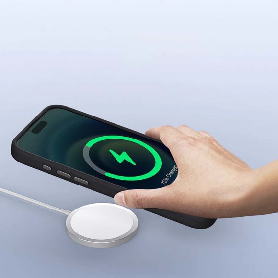 Чехол Silicone Nillkin LensWing Prop Magnetic для Apple iPhone 16 Pro Max (6.9"), Черный / Black