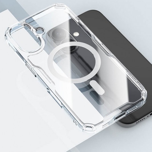 TPU чохол Nillkin Nature Pro Magnetic для Apple iPhone 16 (6.1"), Безбарвний (прозорий) - зображення 5 