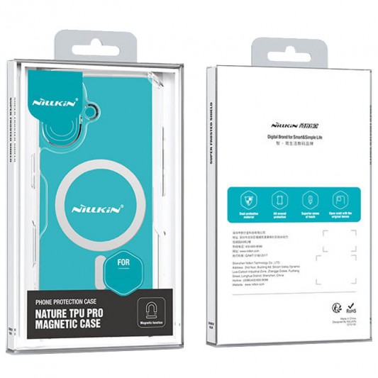 TPU чохол Nillkin Nature Pro Magnetic для Apple iPhone 16 (6.1"), Безбарвний (прозорий) - зображення 7 