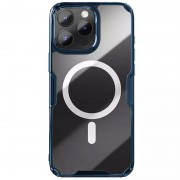 TPU чехол Nillkin Nature Pro Magnetic для Apple iPhone 16 Pro (6.3"), Синий (прозрачный)