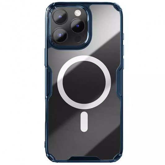 TPU чехол Nillkin Nature Pro Magnetic для Apple iPhone 16 Pro (6.3"), Синий (прозрачный) - изображение 1