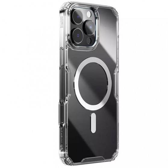 TPU чехол Nillkin Nature Pro Magnetic для Apple iPhone 16 Pro (6.3"), Бесцветный (прозрачный)