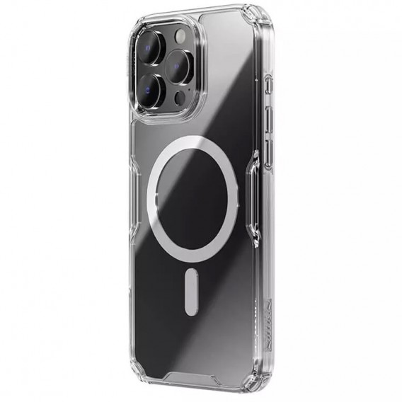 TPU чехол Nillkin Nature Pro Magnetic для Apple iPhone 16 Pro (6.3"), Бесцветный (прозрачный)