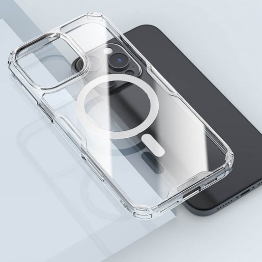 TPU чехол Nillkin Nature Pro Magnetic для Apple iPhone 16 Pro (6.3"), Бесцветный (прозрачный) - изображение 5